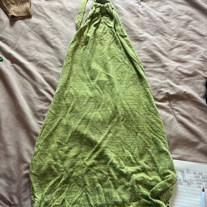 SHEIN Green Halter Dress